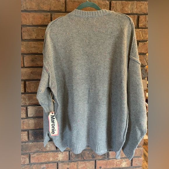 💥SALE💥 NWT Maroni Grey Speckled Sweater S - Picture 2 of 3